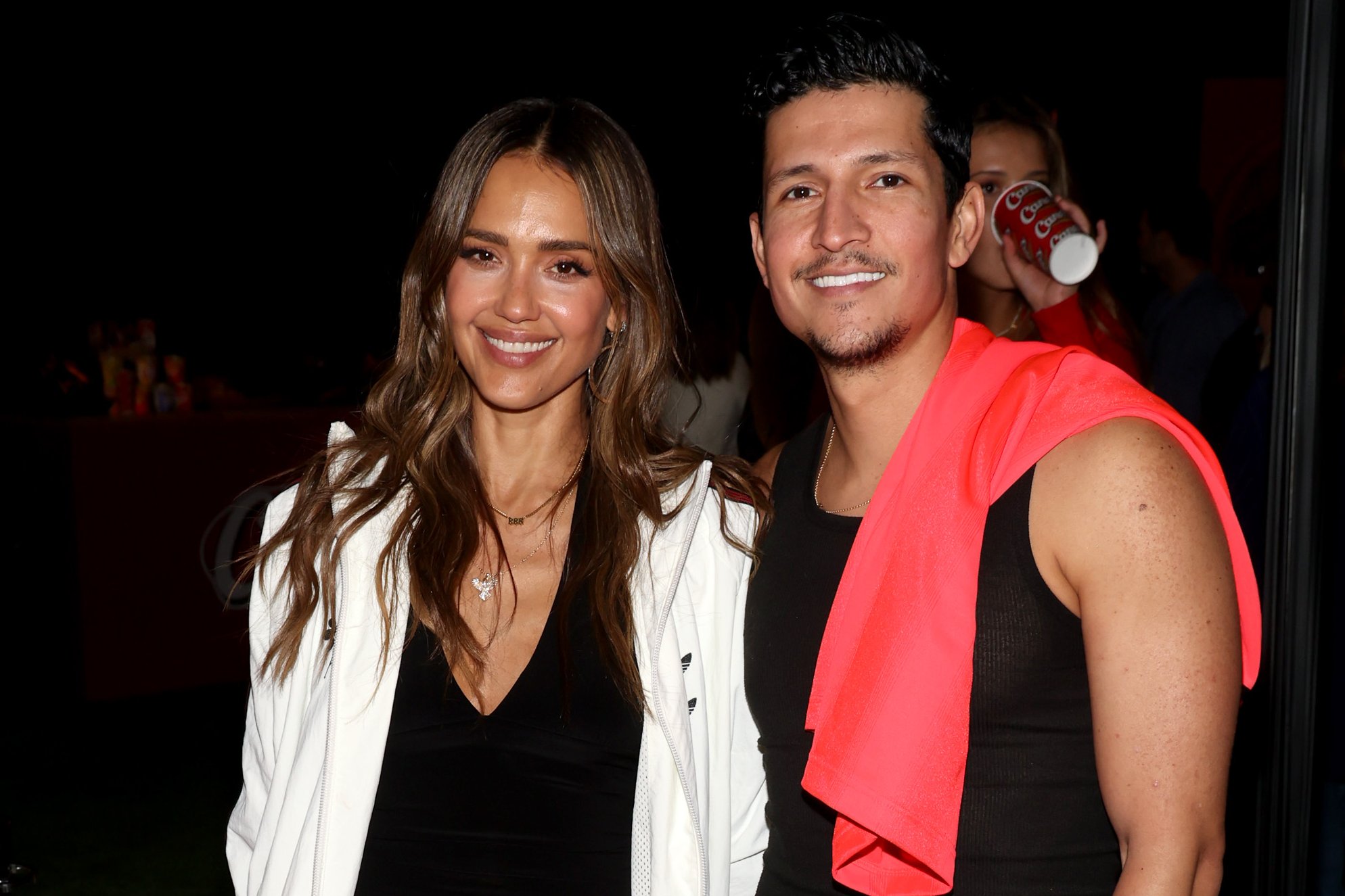 Jessica Alba and Danny Ramirez toast to World Cup fever in L.A.