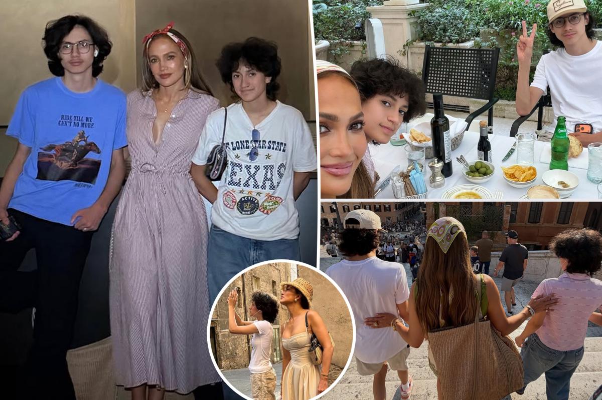 Adorable Family Road Trip: J.Lo and Her Twins in Italy Before College