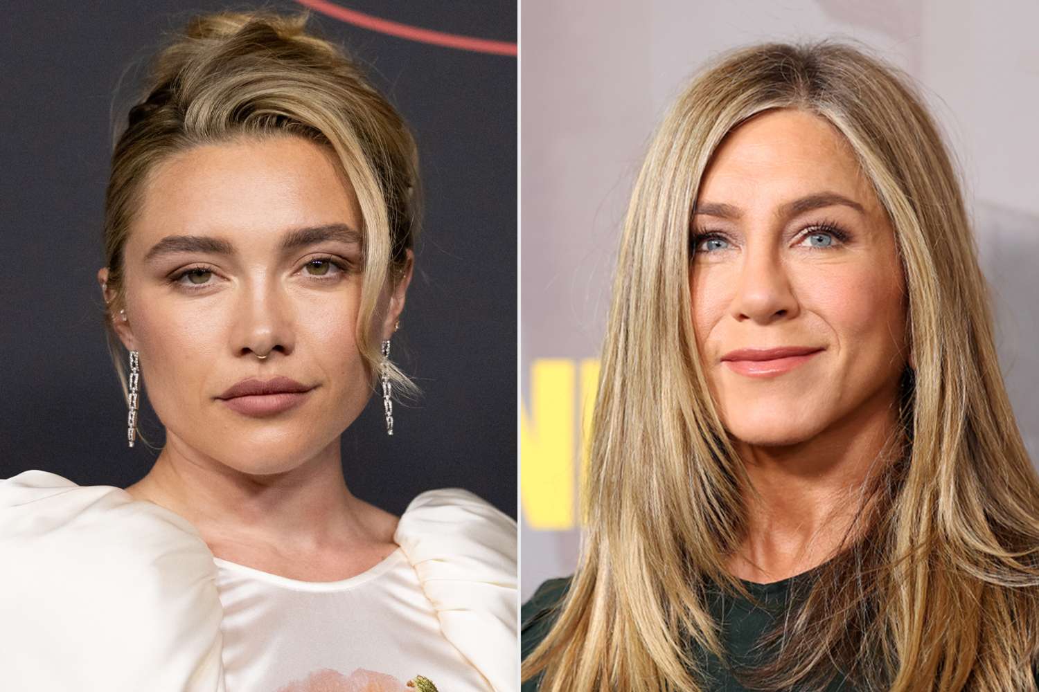 Celeb Duo: Florence Pugh and Jennifer Aniston Rock Must-Have Denim