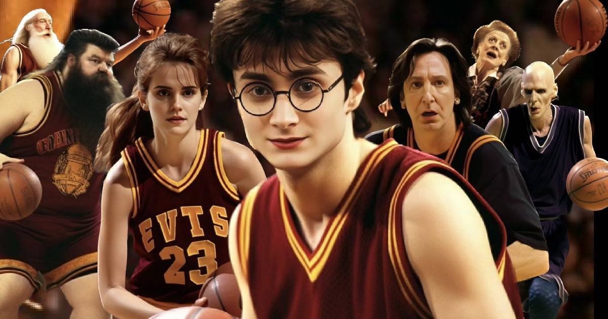 Viral Fan Art Reimagines Daniel Radcliffe and Emma Watson in an 'NBA Jam' Crossover